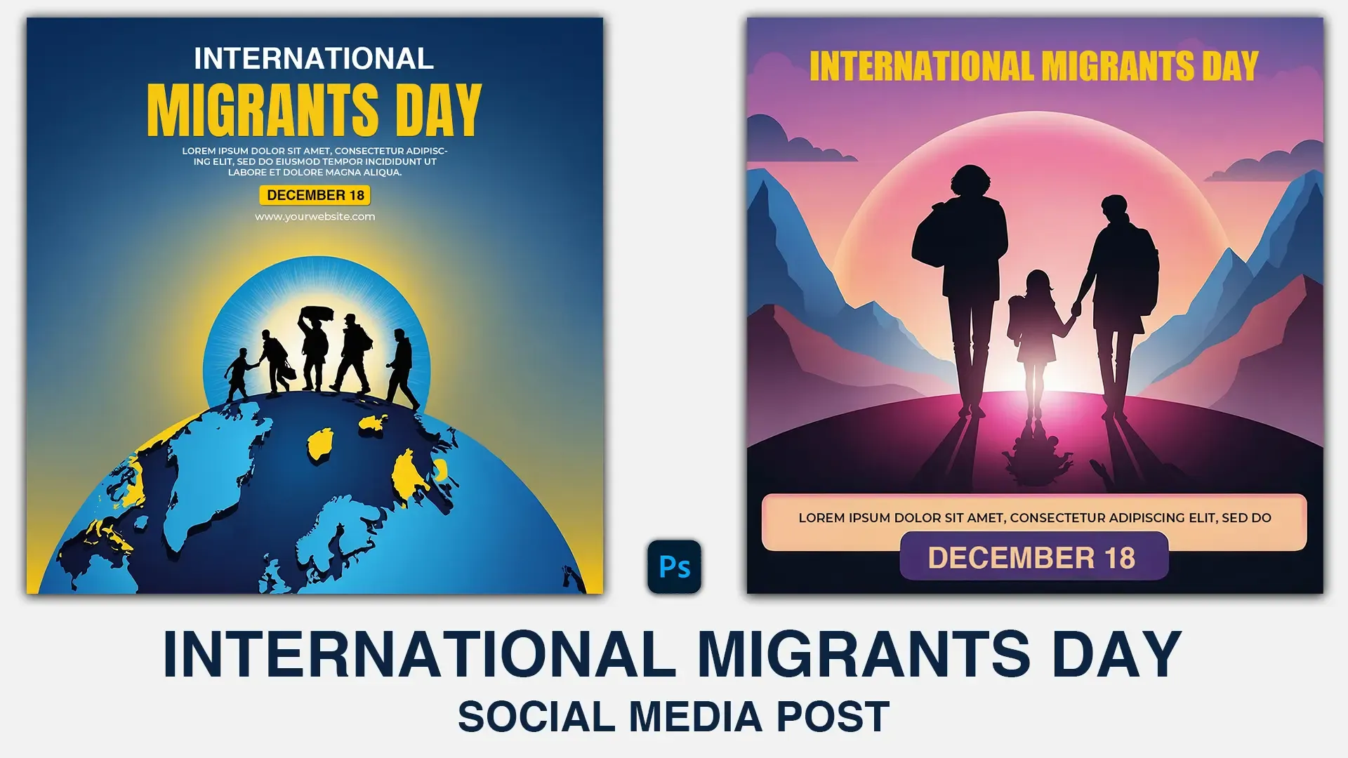 International Migrants Day Global Journey Instagram Post PSD